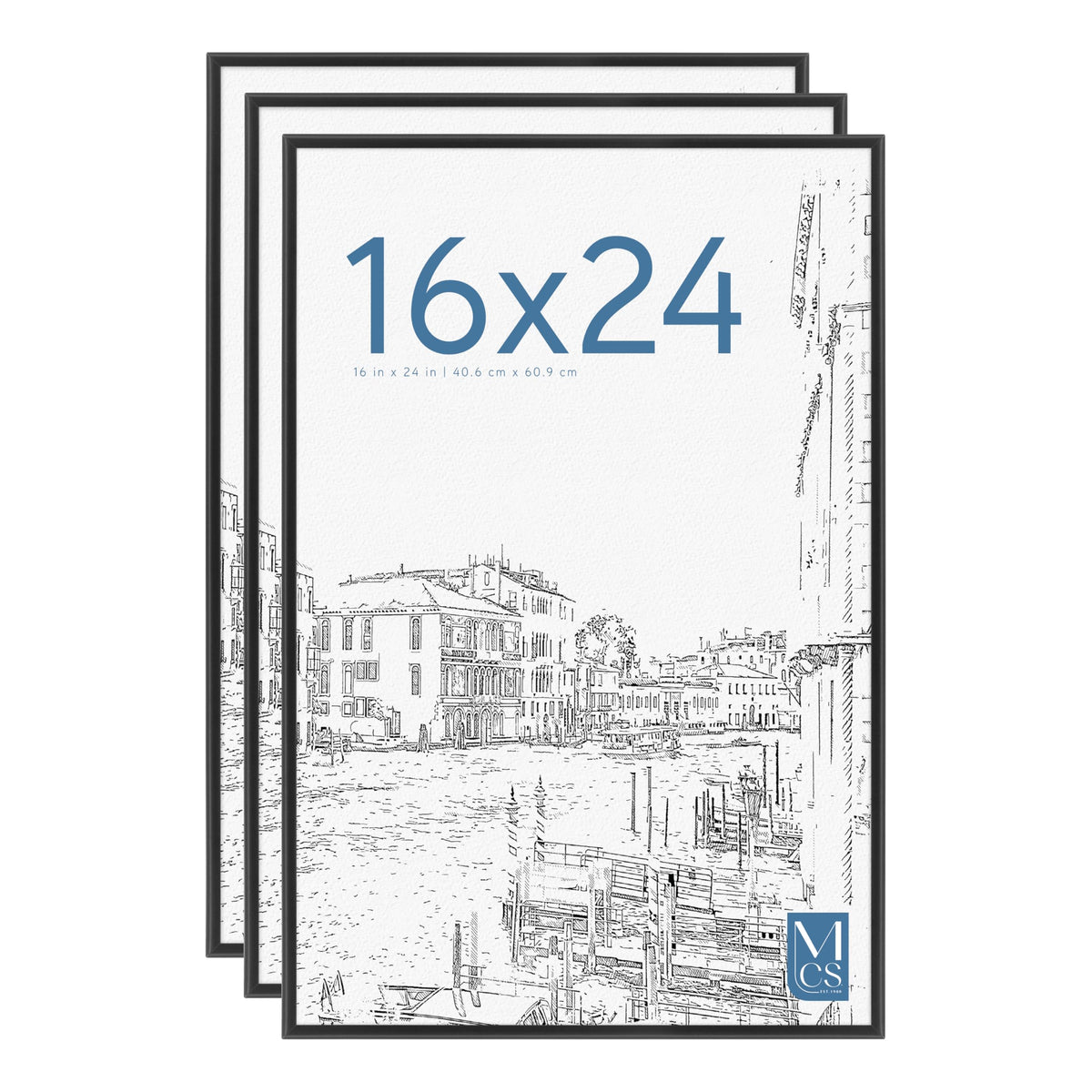 The Original Poster Frame, 16x24, Black, 3-Pack