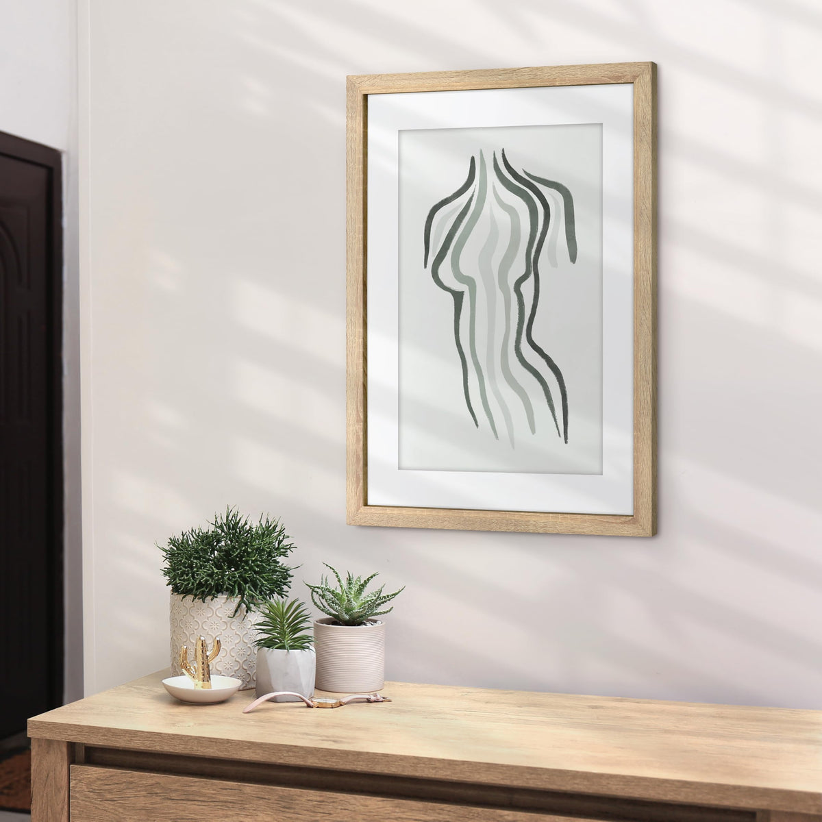 Studio Gallery Matted Picture Frame, 17x23 with 13x19 Mat, Natural Woodgrain, 1-Pack