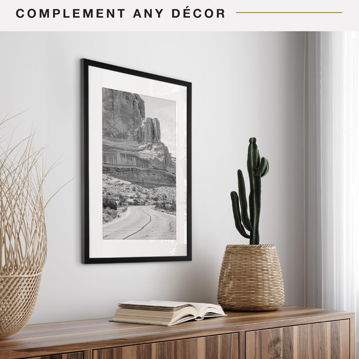 Everline Matted Poster Frame, 16x22 with 12x18 Mat, Black, 1-Pack
