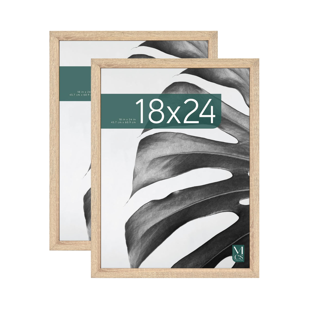 Studio Gallery Unmatted Picture Frame, 18x24, Natural Woodgrain, 2-Pack