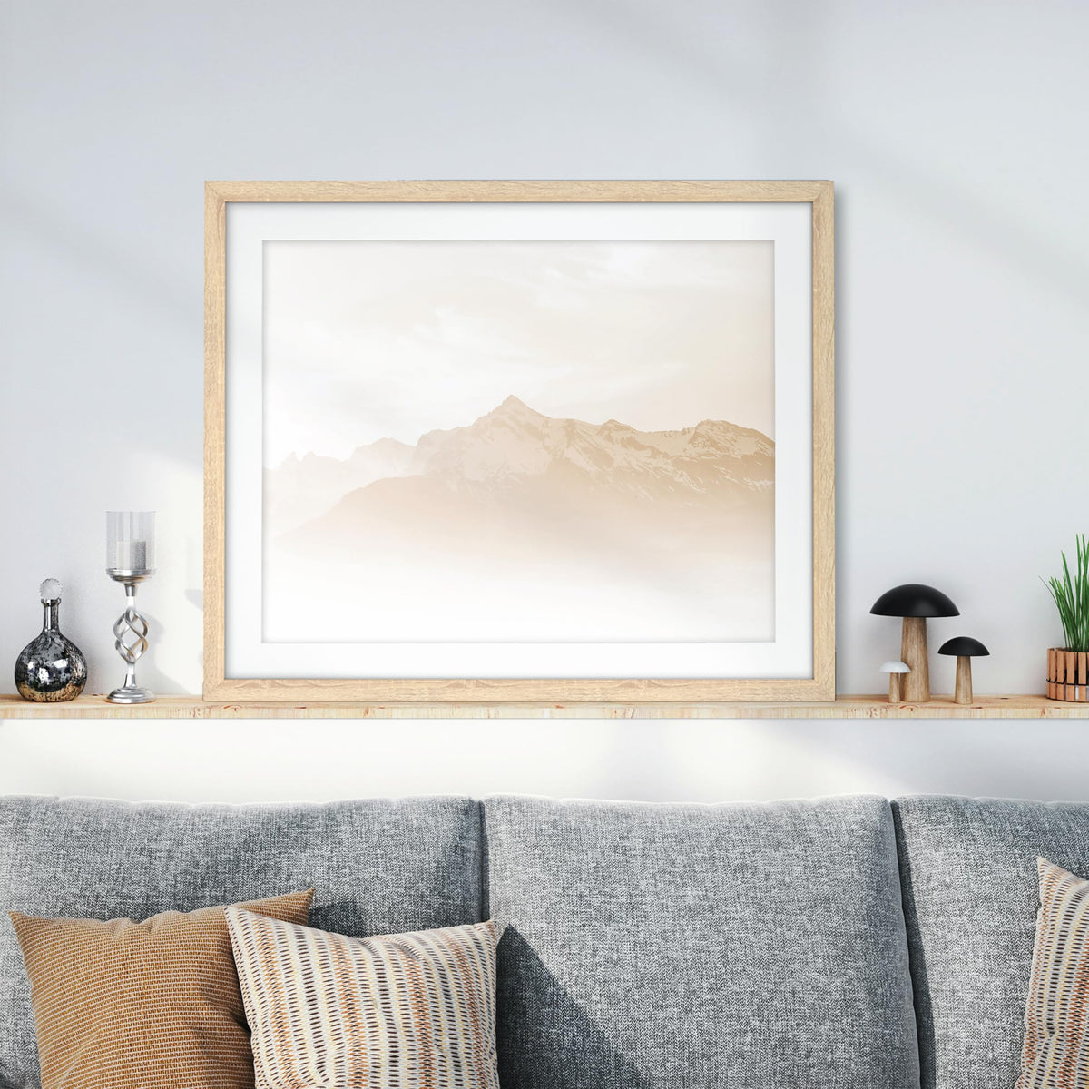 Studio Gallery Matted Picture Frame, 26x32 with 22x28 Mat, Natural Woodgrain, 1-Pack