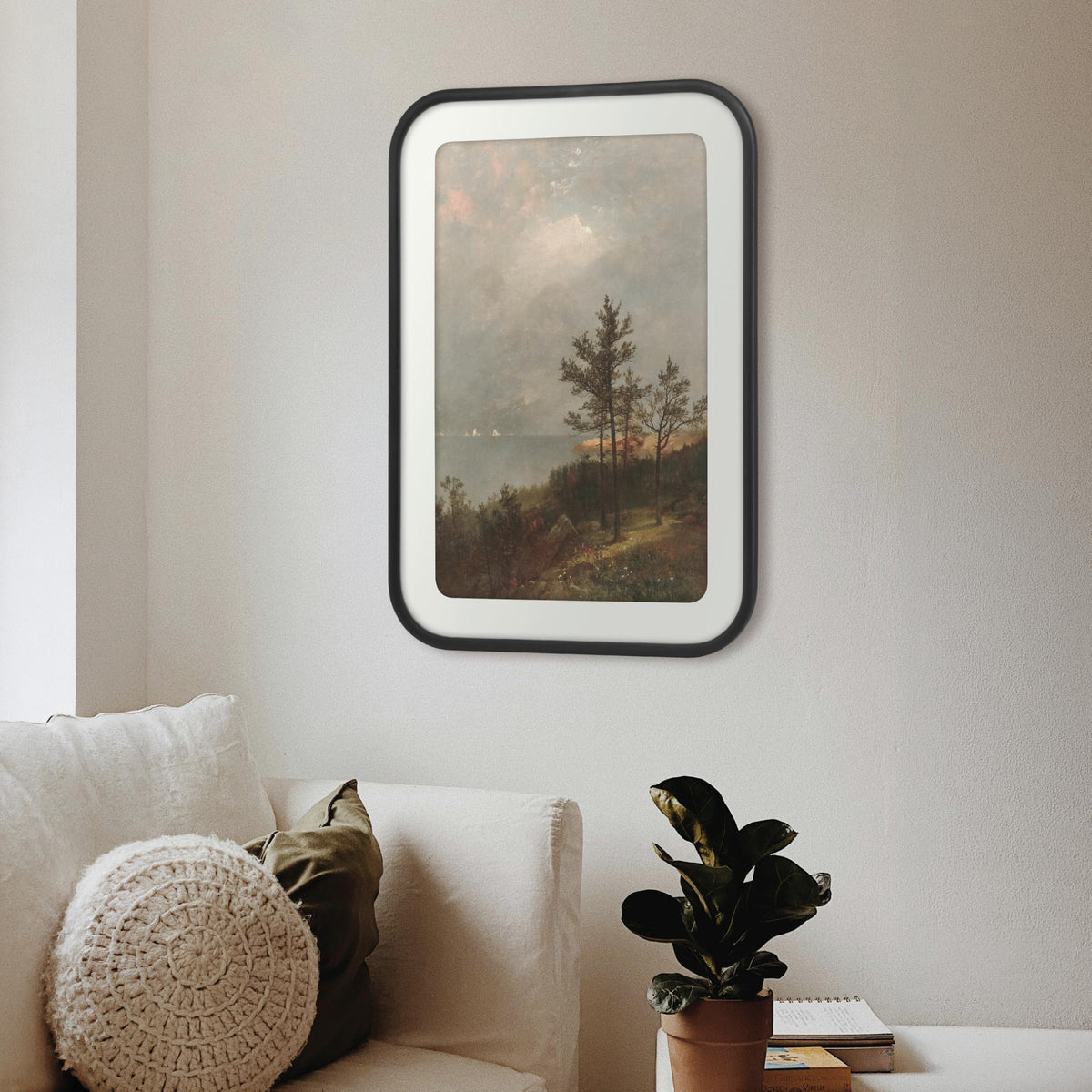 Modern Arc Matted Poster Frame, 20x28 with 16x24 Mat, Black, 1-Pack