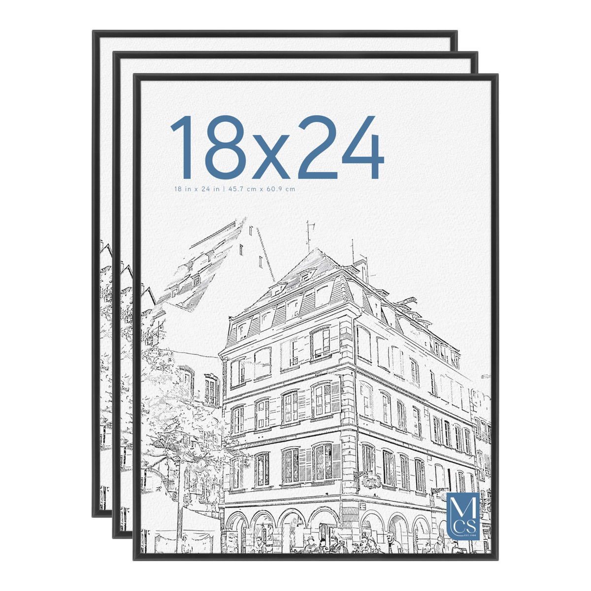 The Original Poster Frame, 18x24, Black, 3-Pack