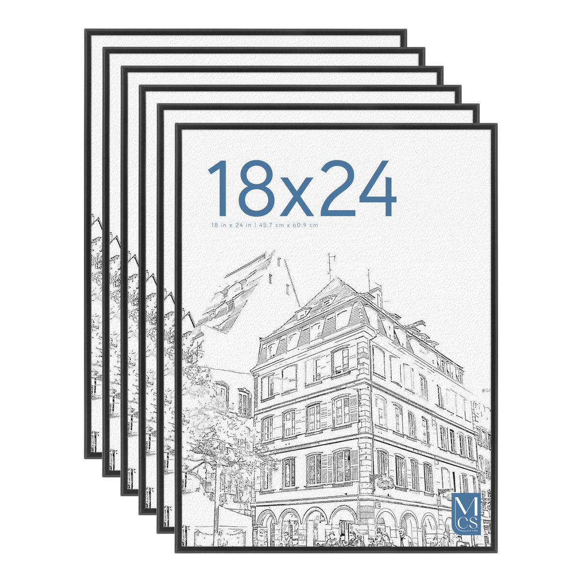 The Original Poster Frame, 18x24, Black, 6-Pack