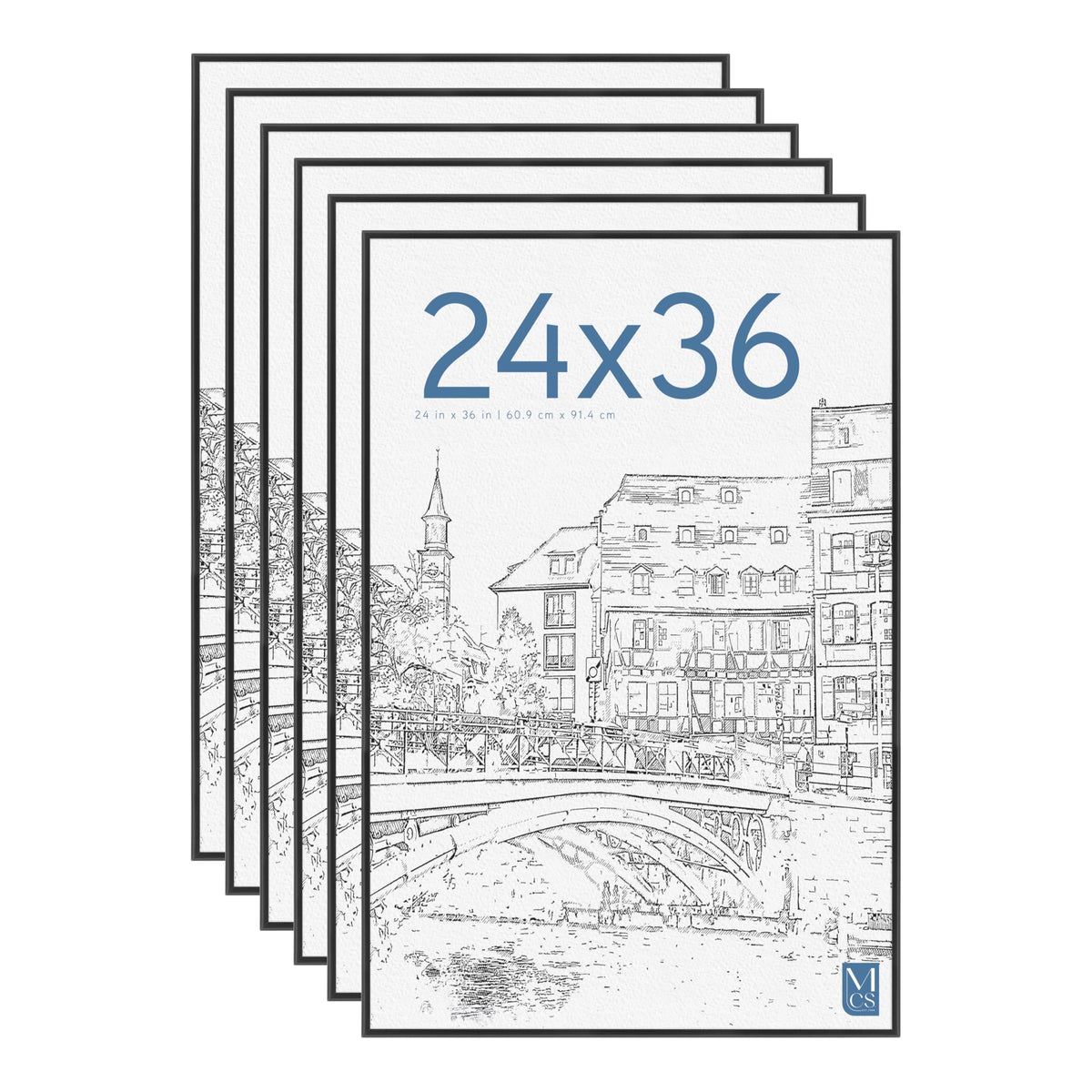The Original Poster Frame, 24x36, Black, 6-Pack