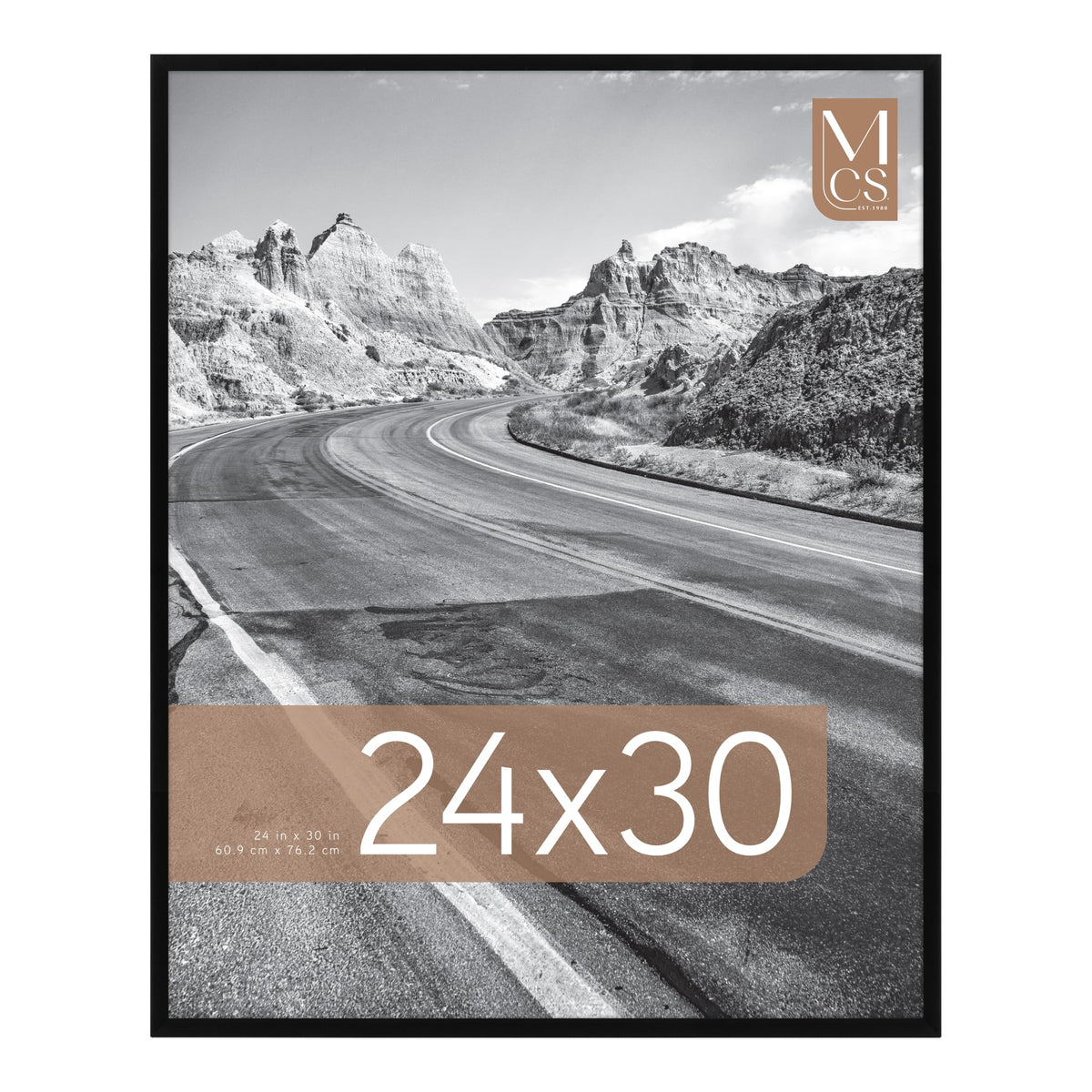 Everline Unmatted Poster Frame, 24x30, Black, 1-Pack