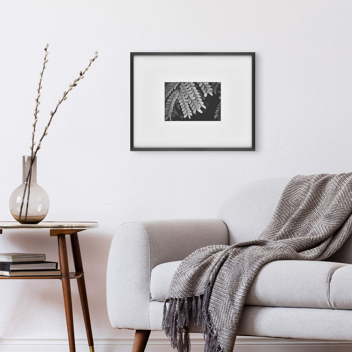 Foundry Matted Picture Frame, 11x14 with 5x7 Mat, Black, 1-Pack