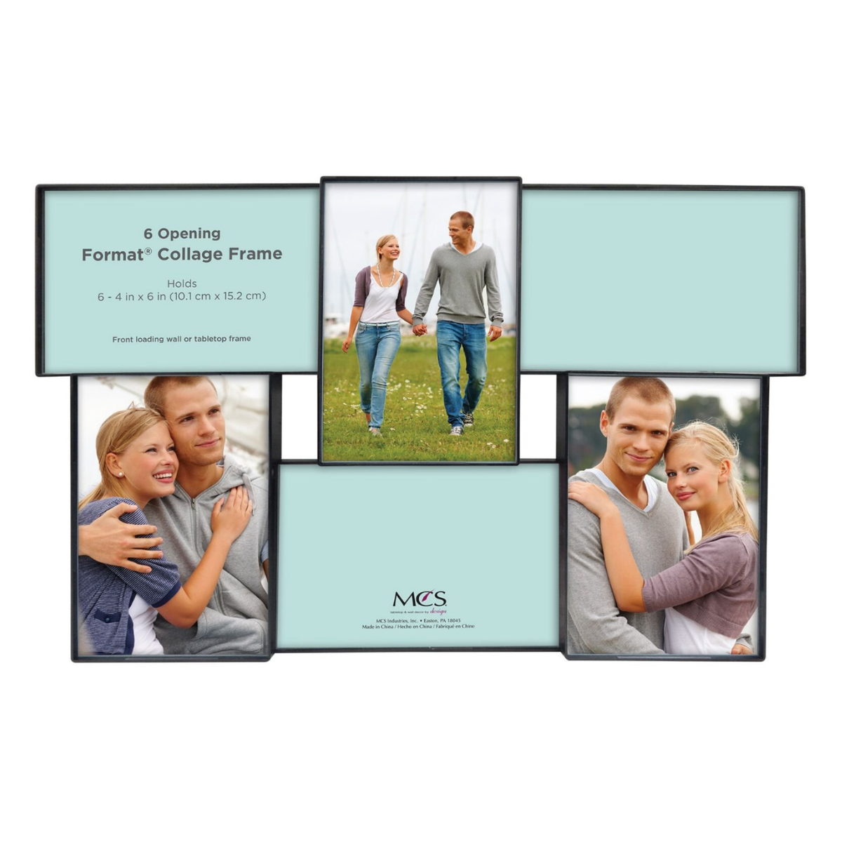 Format Collage Frame, 6-Opening 4x6, Black, 1-Pack